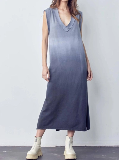 Shop Maven West Sleeveless Knit Midi Dress In Dark Teal In Blue