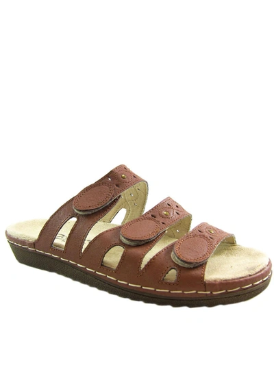 Shop Beacon Simone Womens Leather Slip On Slide Sandals In Multi
