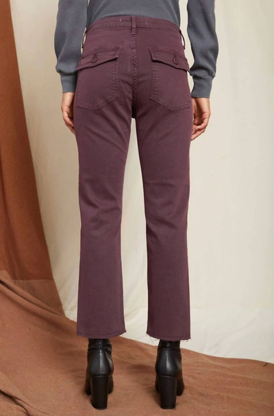 Shop Amo Easy Army Trouser In Wine Tasting In Red