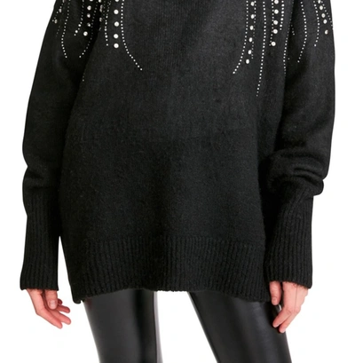 Shop Bb Dakota Drip Too Hard Sweater In Black