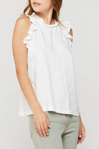 Shop Velvet Heart Kalliope Ruffle Tank In White