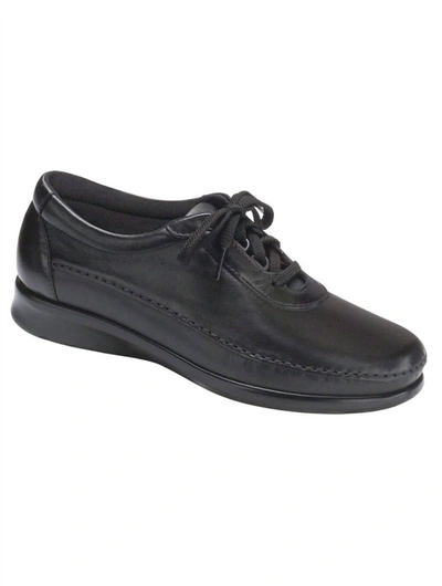 Sas Women's Traveler Athletic Lace Up Shoe - Medium In Black In Black