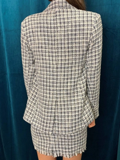 Bishop + Young Vintage Parisian Blazer In Black And White In Multi