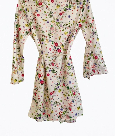 Shop Only Hearts Marianne Floral Organic Cotton Kimono In White Floral In Multi