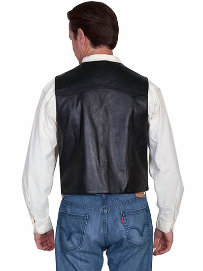 Shop Scully Lapel Vest In Black