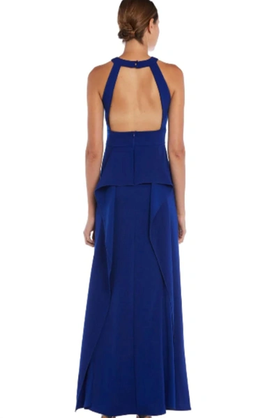 Shop Issue New York Cutout Overlay Gown In Royal Blue
