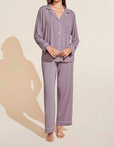 Shop Eberjey Gisele Tencel Modal Long Pj Set In Amethyst In Green