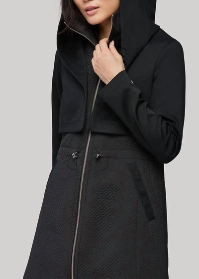 Shop Soia & Kyo Mixed Media Coat With Dramatic Hood And Thermolite Fill In Black