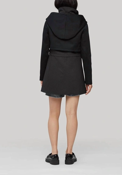 Soia & Kyo Mixed Media Coat With Dramatic Hood And Thermolite Fill In Black