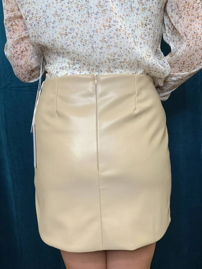 Bishop + Young Scallop Mini Skirt In Dune In Multi