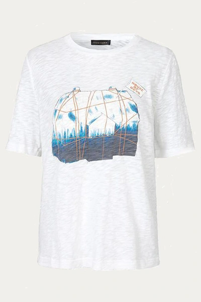 Shop Stine Goya Leonie T-shirt In White