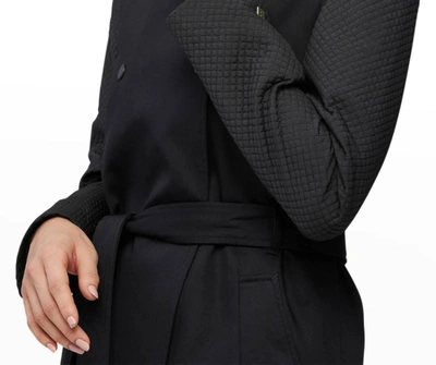 Shop Soia & Kyo Kya Stretch Cotton Trench Coat In Black