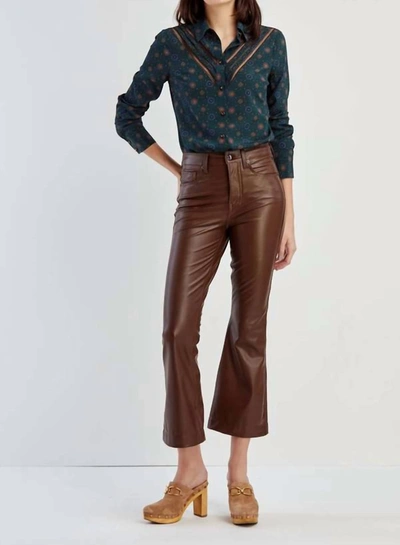 Shop Veronica Beard Carson Vegan Leather Pant In Light Chicory In Multi