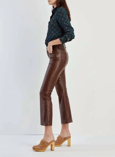 Shop Veronica Beard Carson Vegan Leather Pant In Light Chicory In Multi