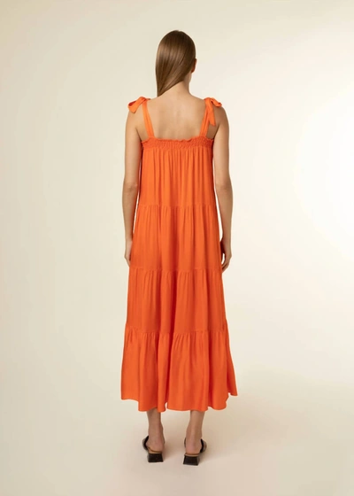 Shop Frnch Rawen Dress In Tangerine In Orange