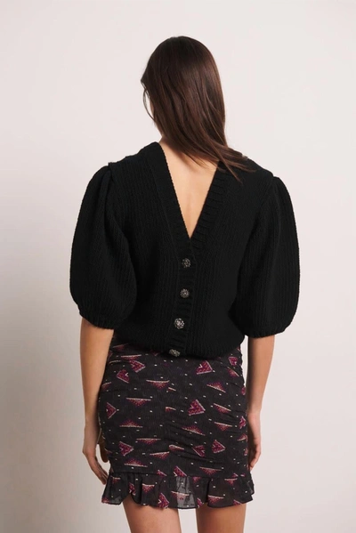 Ba&sh Cassi Gathered Mini Skirt In Black