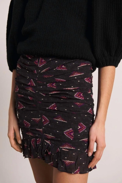 Ba&sh Cassi Gathered Mini Skirt In Black