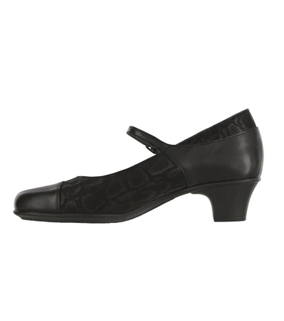 Sas Isabel Mary Jane Shoes - Medium In Black/snake In Multi