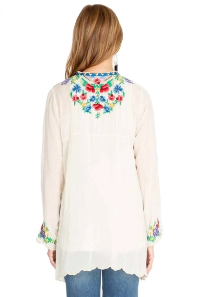 JOHNNY WAS GALA TUNIC IN SHELL 