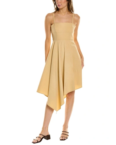 Shop A.l.c . Verona Linen-blend Dress In Brown