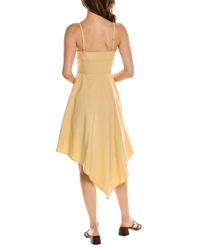 Shop A.l.c . Verona Linen-blend Dress In Brown