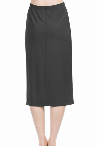 Shop Lilla P Side Slit Skirt In Black