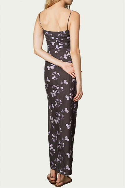 Shop Black Iris Livie Floral-print Cotton Maxi Dress In Black