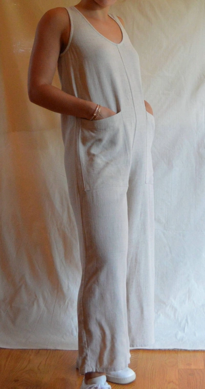 Rachel Pally Linen Remy Jumpsuit In Natural In White