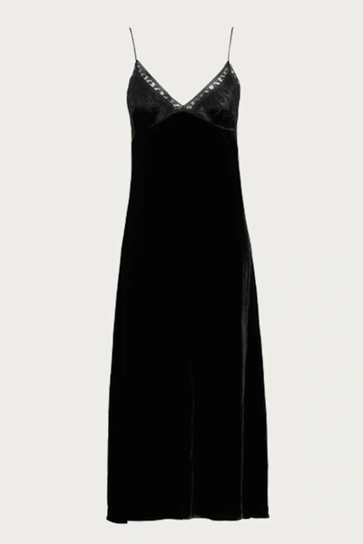 Shop Sleeping With Jacques Freya Slip Dress In Black