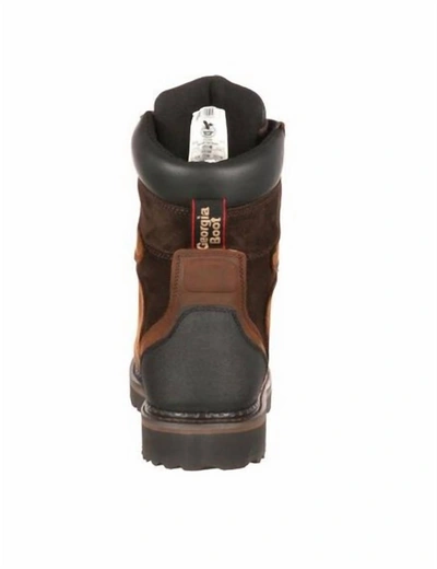 Georgia Boot Men's Brookville Steel Toe Waterproof Work Boot - Wide Width In Dark Brown In Brown