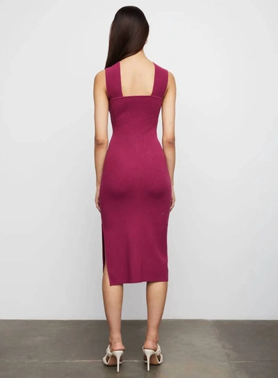 Shop Bailey44 Edith Cold Shoulder Rib Knit Dress In Ruby In Pink