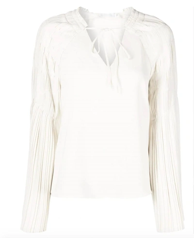 Simkhai Regina Pleated Top In Nougat In Pink