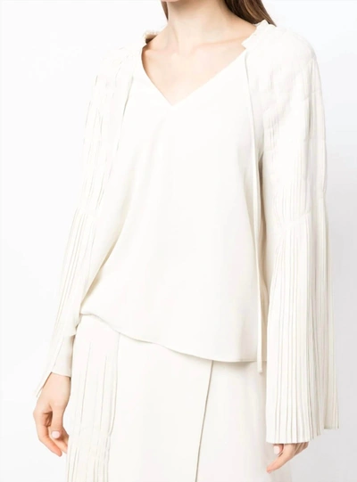 Simkhai Regina Pleated Top In Nougat In Pink