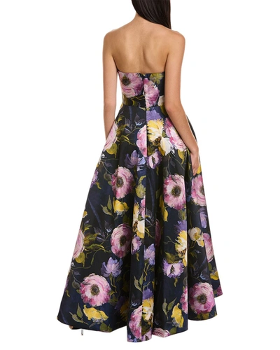 Shop Theia Mirabel Strapless A-line Gown In Multi