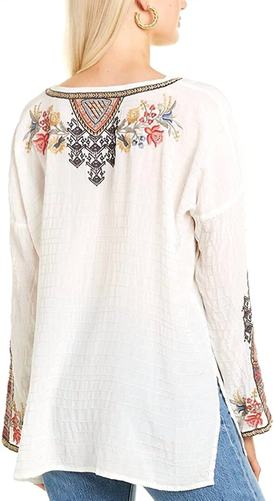Shop Johnny Was Anshi Silk Blouse In White