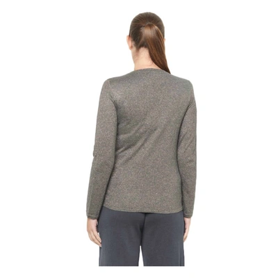 Ivko Metallic Crew Neck Pullover In Grey