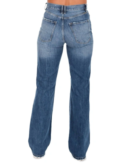 Shop Kancan Ultra High Rise Distressed 90s Flare Jeans In Medium Denim In Blue