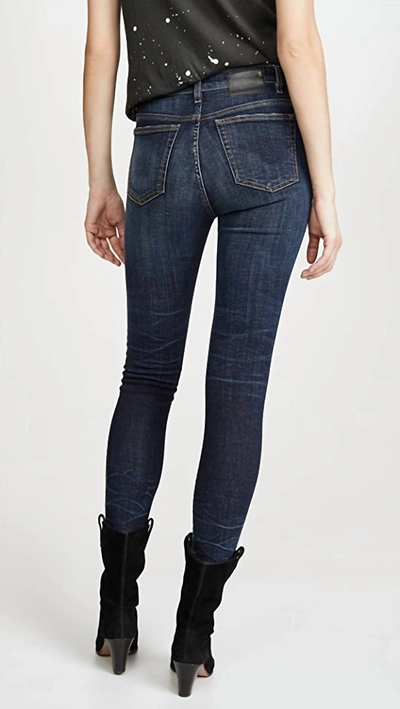 Shop R13 High Rise Skinny Jeans In Howell Indigo In Multi
