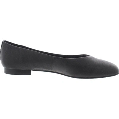 Shop Frye Dana Womens Square-toe Leather Ballet Flats In Black