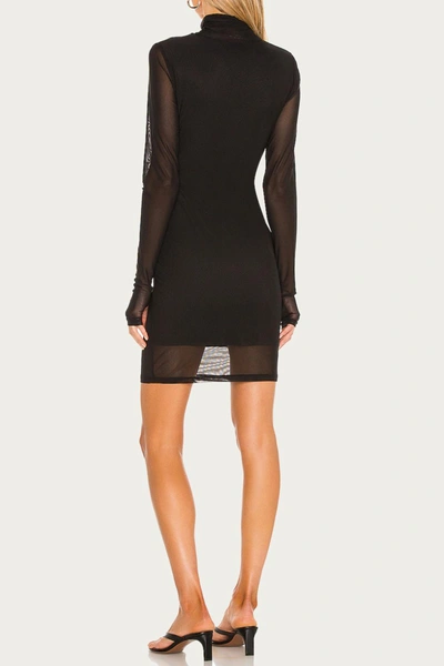 Shop Afrm Tilda Mesh Mini Dress In Noir In Black