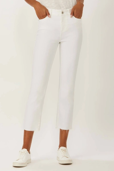 Shop Ecru La Cienega Cropped Straight Leg Jean In White