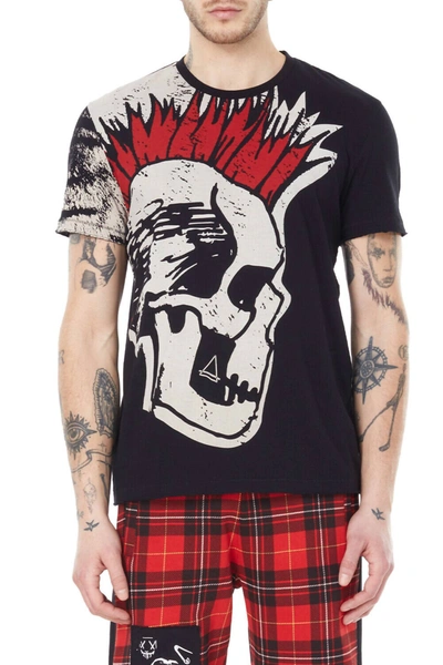 Shop Elevenparis So Punk Knit Printed T-shirt In Black