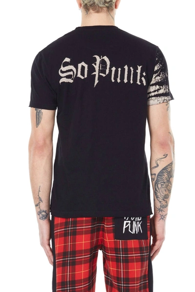 Shop Elevenparis So Punk Knit Printed T-shirt In Black