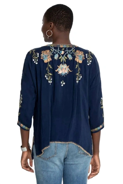 Shop Johnny Was Millicent Blouse In Blue Night
