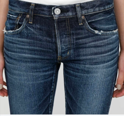 Shop Moussy Etta Tapered Jeans In Blue