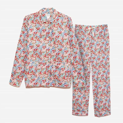 The Sleep Code Ayla Liberty Print Pj Set In Poppy/daisy Print In Multi