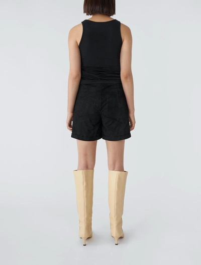 Shop Deadwood Suzy Suede Shorts In Black