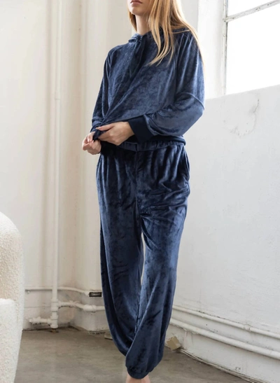 Shop Stateside Bamboo Velour Sweatpant In Blue