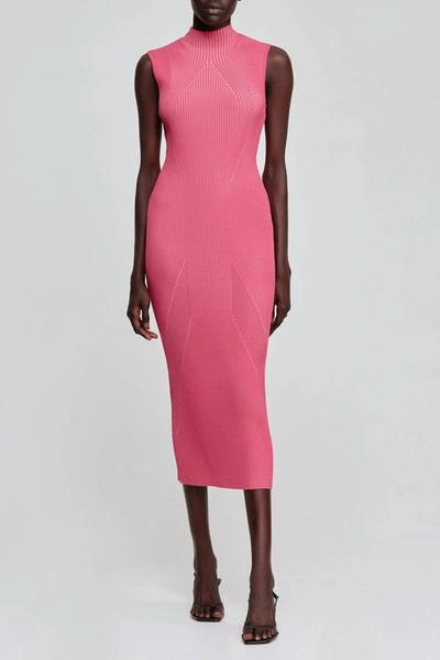 Shop Acler Rickman Dress In Berry In Pink