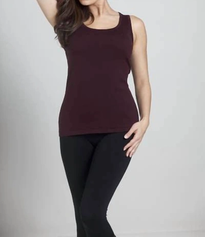 Angel Bra-friendly Tank Top In Burgundy In White